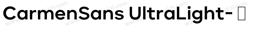 CarmenSans UltraLight字体转换